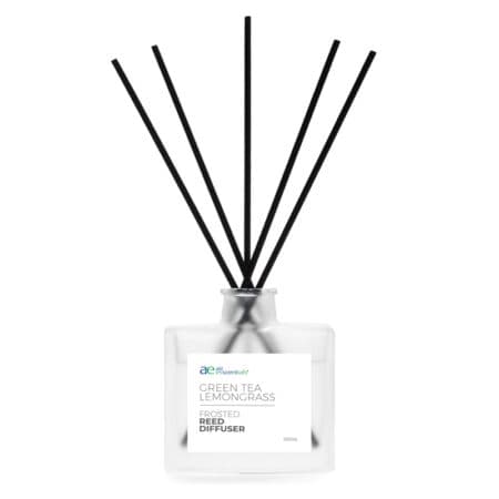 Green Tea Lemongrass Frosted Glass Reed Diffuser