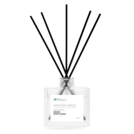Holiday Spice Frosted Glass Reed Diffuser